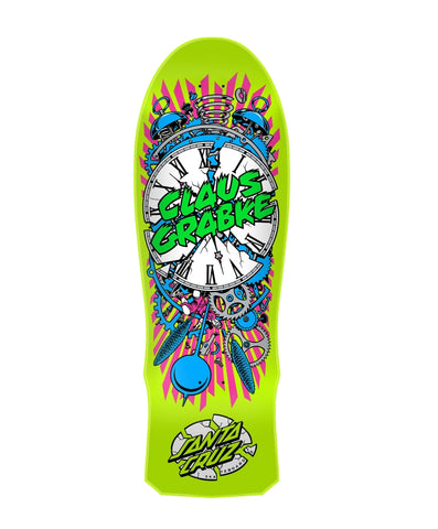 2024 PRE-ORDER Santa Cruz Clause Grabke Skateboard Deck - LIME YELLOW