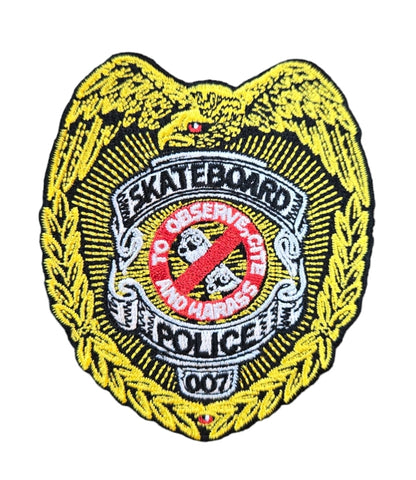 Powell Peralta Skateboard Police Skateboard Patch - 3.5"