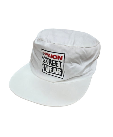 VINTAGE Vision Street Wear Painters Hat - WHITE VSW LOGO