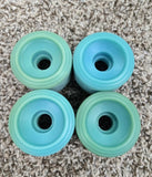 Vintage 80s Skateboard wheels BLANKS 60mm - BLUE/GREEN