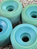 Vintage 80s Skateboard wheels BLANKS 60mm - BLUE/GREEN