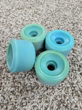 Vintage 80s Skateboard wheels BLANKS 60mm - BLUE/GREEN