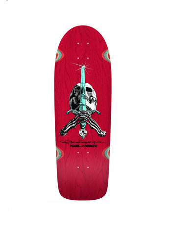 Powell Peralta Ray Bones Rodriguez Reissue Skateboard Deck - FUCIA PINK STAIN