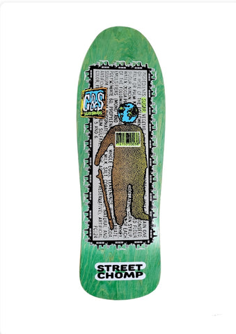 Sale - G&S Street Chomp 2 OG shape reissue skateboard deck - GREEN