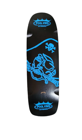Alva / Pool King PIRATE skateboard deck - BLACK BLUE