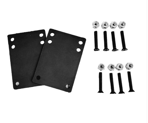 1/8" Black Soft Rubber Riser Pads + 1 1/8" Hardware