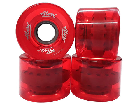 ALVA Skateboard Wheels 60mm 82A - Clear Red