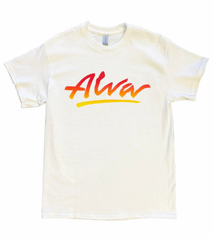 XL Classic ALVA OG Fade Skateboard Shirt - WHITE