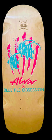 ALVA Blue Tile Obsession Skateboard Pink/Blue