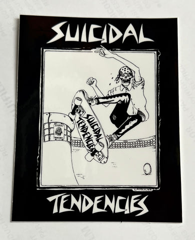 Dogtown SUICIDAL TENDENCIES Pool Rider STICKER 4" - BLACK