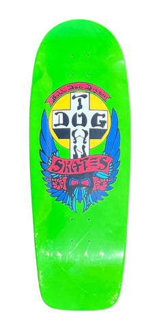 DogTown Bull Dog Rider Skateboard Deck - GREEN
