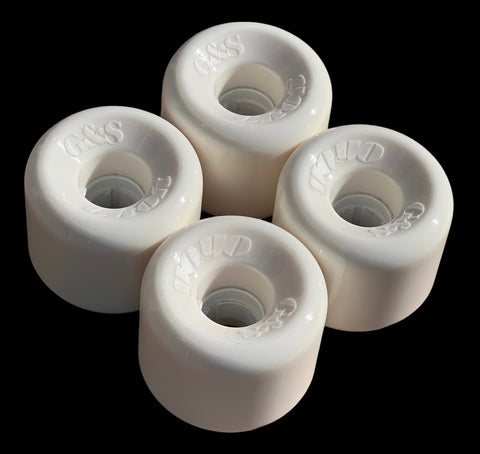 G&S White YoYo Skateboard Wheels 63mm 98a