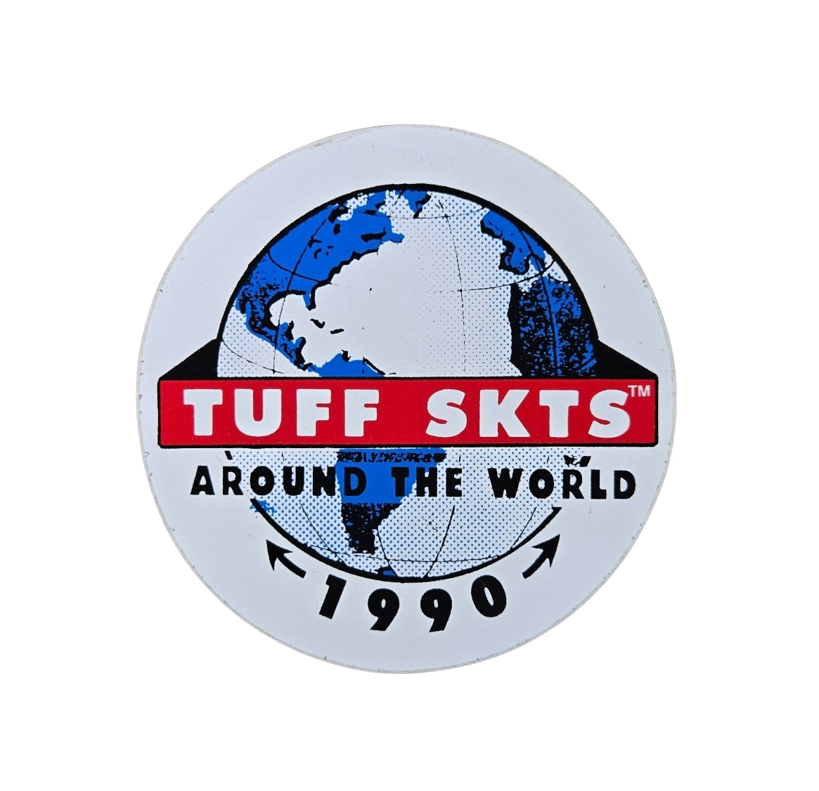 Vintage 90s TUFF SKTS STICKER - WHITE – SK8supply.com