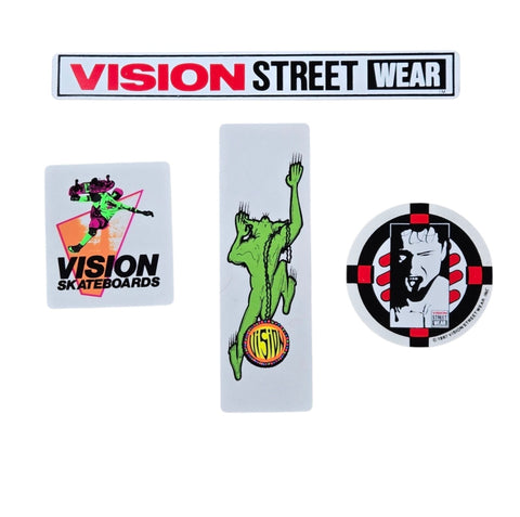 Vintage 80s VISION STREET WEAR STICKER PACK - (4 pc)