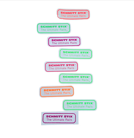 Vintage 80s SCHMITT STIX RAILS STICKER PACK (7 pc)- CLEAR