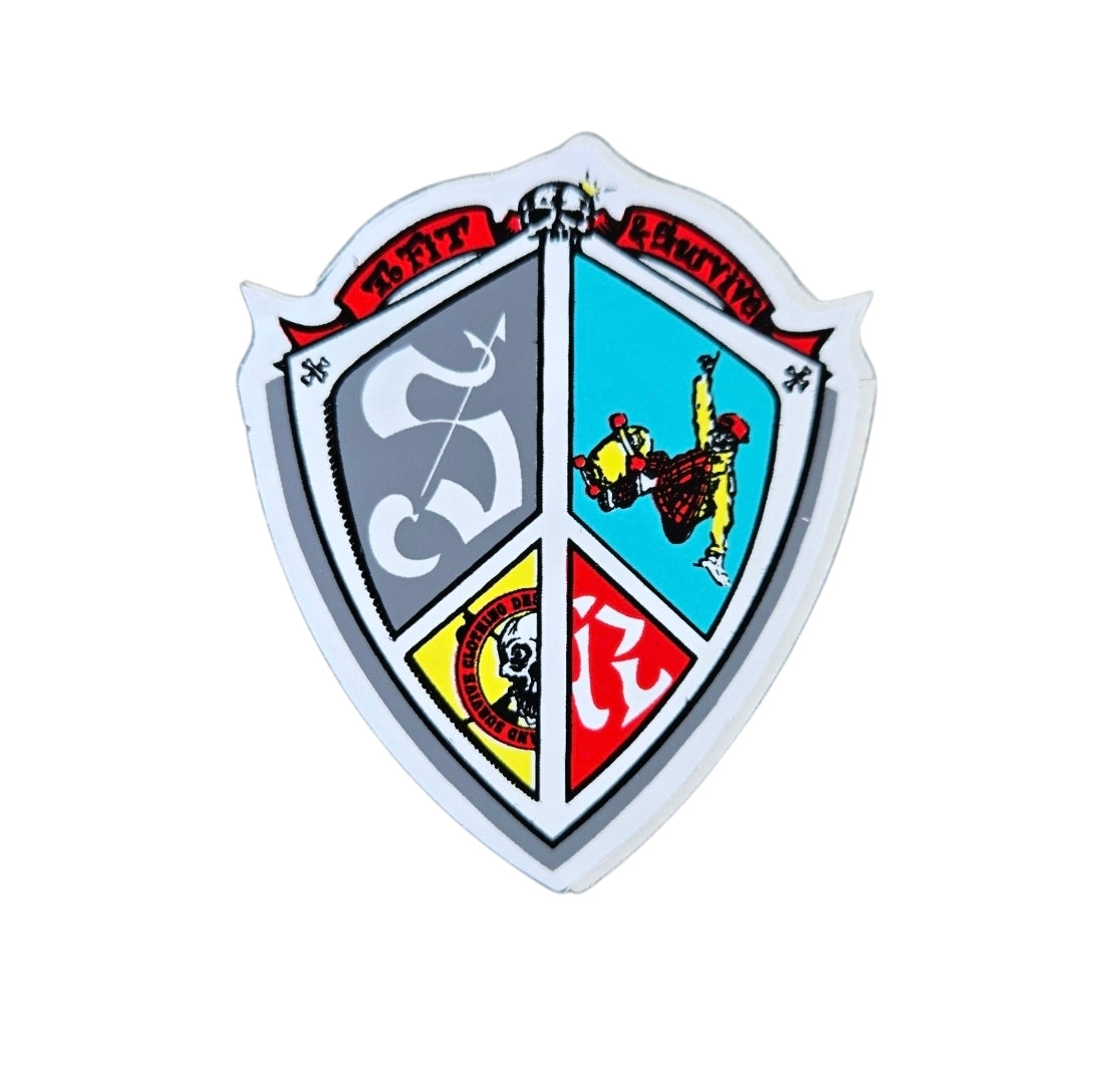 Vintage 80s Skate Rags STICKER - Small Crest – SK8supply.com