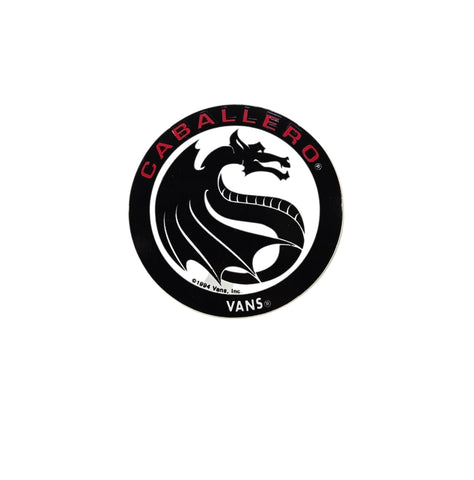 3" Vintage 90s VANS Caballero Sticker - BLACK