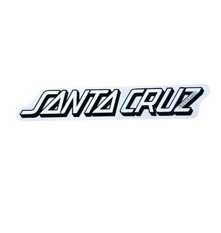 6.5" Vintage 80s Santa Cruz Classic Logo STICKER - WHITE