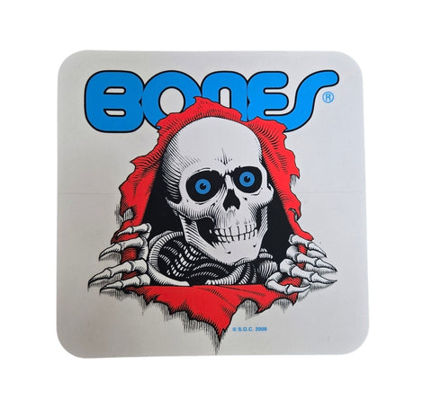Powell Peralta Bones Ripper sticker - CLEAR BACK 5"