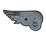 G&S Dennis Martinez Flying Aces 10" Foil Sticker - SILVER FOIL