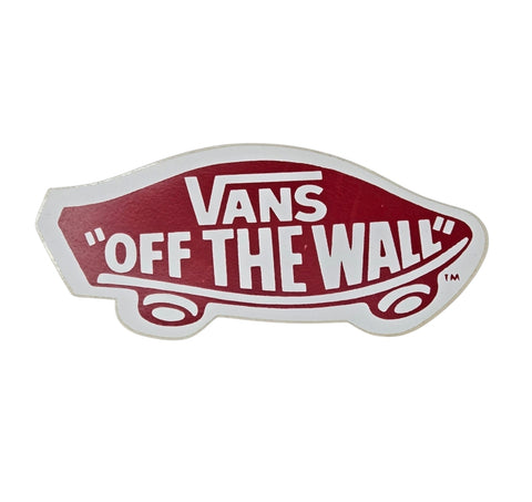 6" Vintage 80s VANS Off The Wall sticker - RED