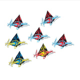 Vintage 80s Adrian Demain STICKERS Lester Kasai Designs- (set of 7)