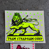 Vintage 80s Steve Steadham STICKER Set (4 pcs) - CLEAR BACK