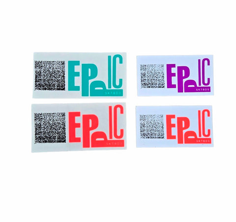 Vintage 80s Eppic Skateboards STICKERS (Set of 4)
