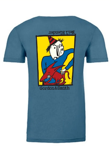 XL G&S Neil Blender ROCKING DOG Shirt - DENIM BLUE
