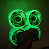 Alien Friends of Planet 9 SlimeBalls 66mm 78a with Bronson G2 bearings - GLOW IN THE DARK