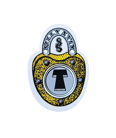 Vintage 80s Silly Stix STICKER - YELLOW