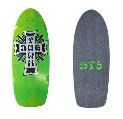 Dogtown BigFoot Cross old school skateboard deck - GREEN FLAKE