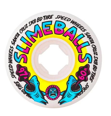 Slime Balls Shark Spew Vomits skateboard wheels 60mm 97a - WHITE