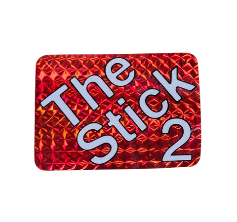 Vintage 70s THE STICK 2 Skateboard Sticker - RED FOIL