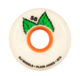 OJ Plain Jane Key Frames Skateboard wheels 58mm Med soft 87a - WHITE