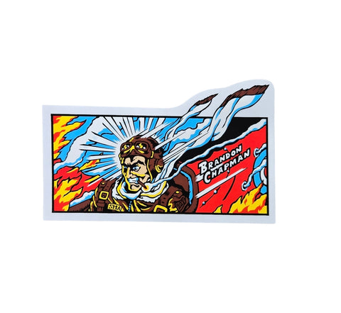 Vintage 80s SMA Brandon Chapman STICKER - CLEAR