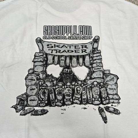 XXL SK8supply Skater Trader Shirt - WHITE