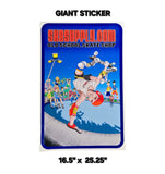 GIANT SIZE SK8supply Sticker-  Neil Blender Egg Plant 16.5" x 25.25"