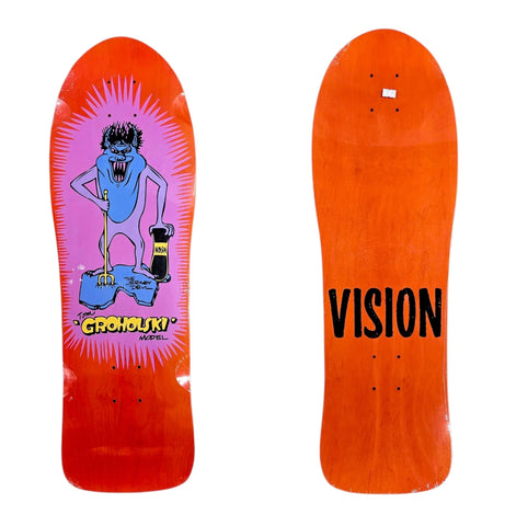 NEW Vision Tom Groholski Jersey Devil reissues Skateboard Deck Orange/Pink