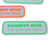 WHITE Vintage 80s SCHMITT STIX RAILS STICKER PACK (6 pc)