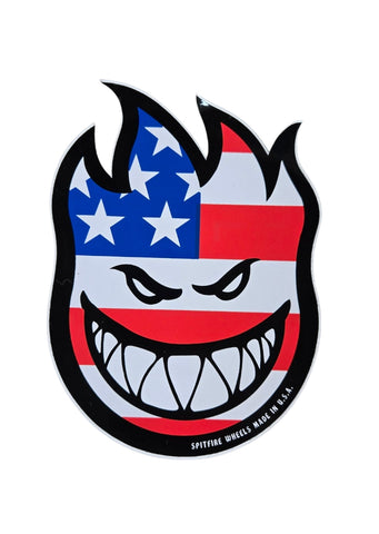 4.5" x 6" Vintage Spitfire Wheels Big Head Sticker - USA