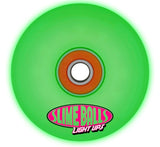 Alien Friends of Planet 9 SlimeBalls 66mm 78a with Bronson G2 bearings - GLOW IN THE DARK
