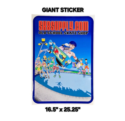 GIANT SIZE SK8supply Sticker - Neil Blender Front Side 16.5" x 25.25"