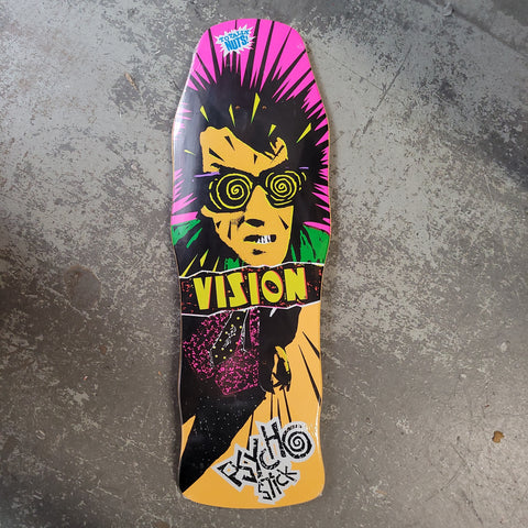 Vision PSYCHO STICK original reissue skateboard deck - YELLOW
