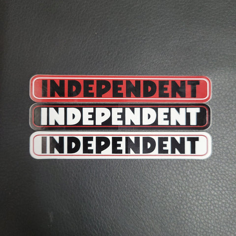 Independent Trucks Bar Logo 3 piece Sticker Pack 4" - RED WHITE BLACK