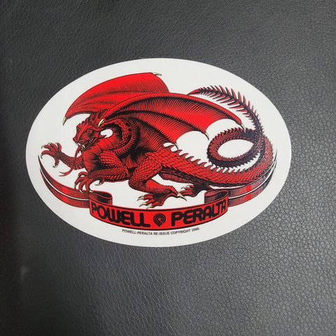 Powell Peralta Classic Oval Dragon sticker RED