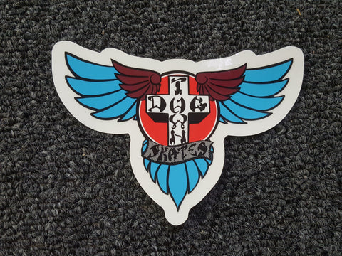 Dogtown WINGS STICKER - BLUE 5"