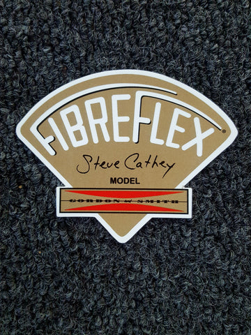G&S Gordon and Smith FibreFlex STICKER - GOLD  Steve Cathey 3.75"