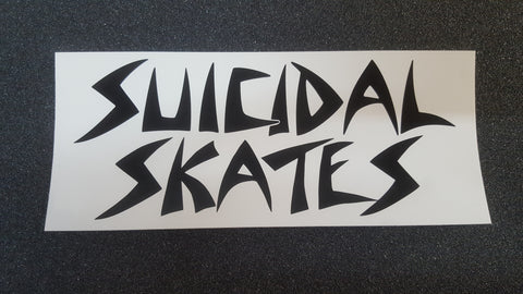 Dogtown SUICIDAL SKATES Classic STICKER 6.5" - WHITE