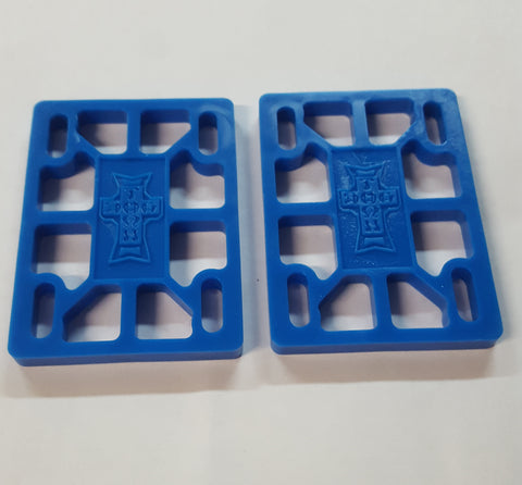 Dogtown Risers  - 1/4" With Hardware BLUE